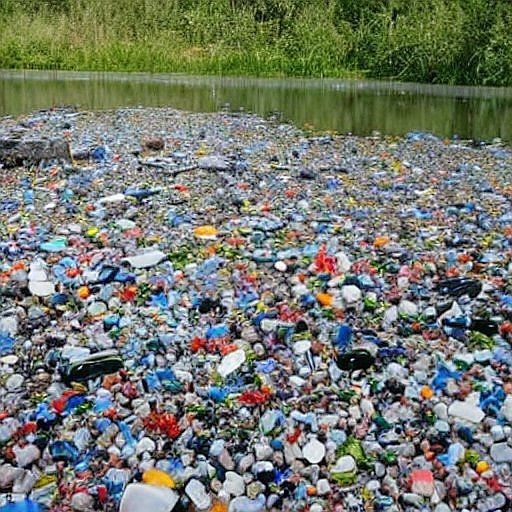 plastikowe odpady pływające w oceanie
