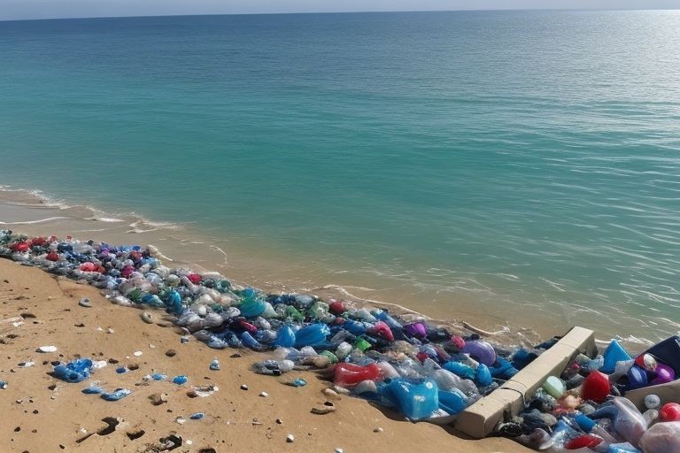 plaża zanieczyszczona plastikiem